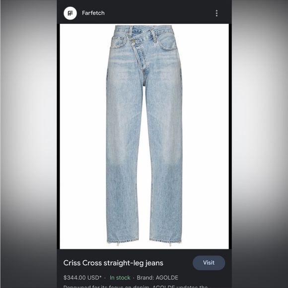 Agolde crisscross jeans - Picture 2 of 8